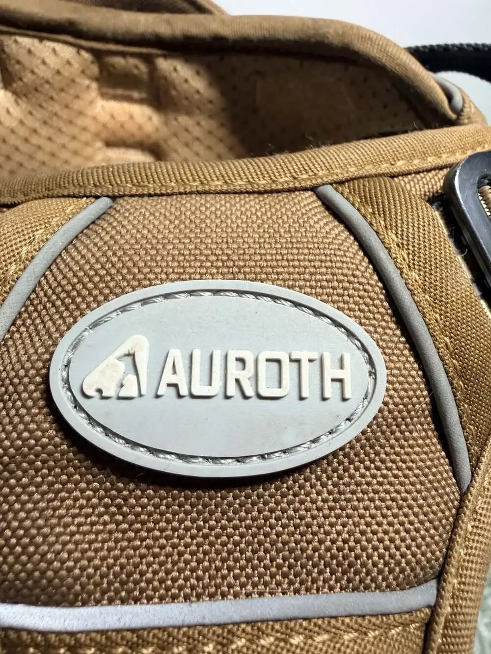 Auroth Tactical Dog Harness with Handle and ID Tag Window, Brown, Size Small